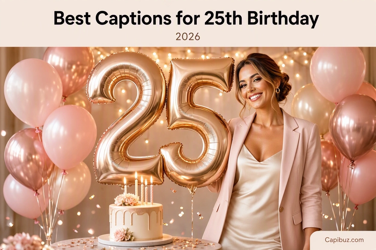 Best Captions for 25th Birthday in 2026